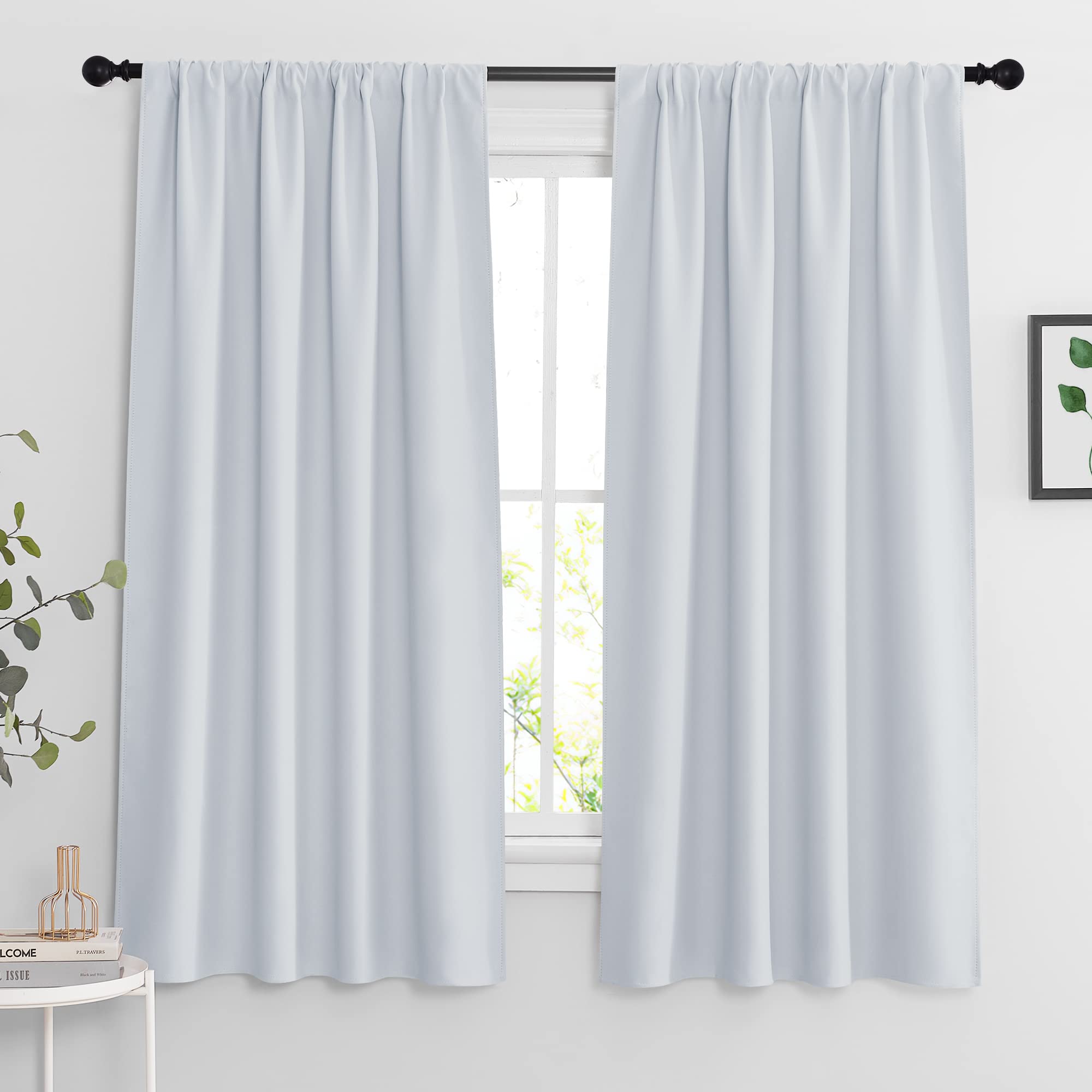 Extra Wide Curtains for Bedroom Living Dining Room 63 inches Long (2 Count)