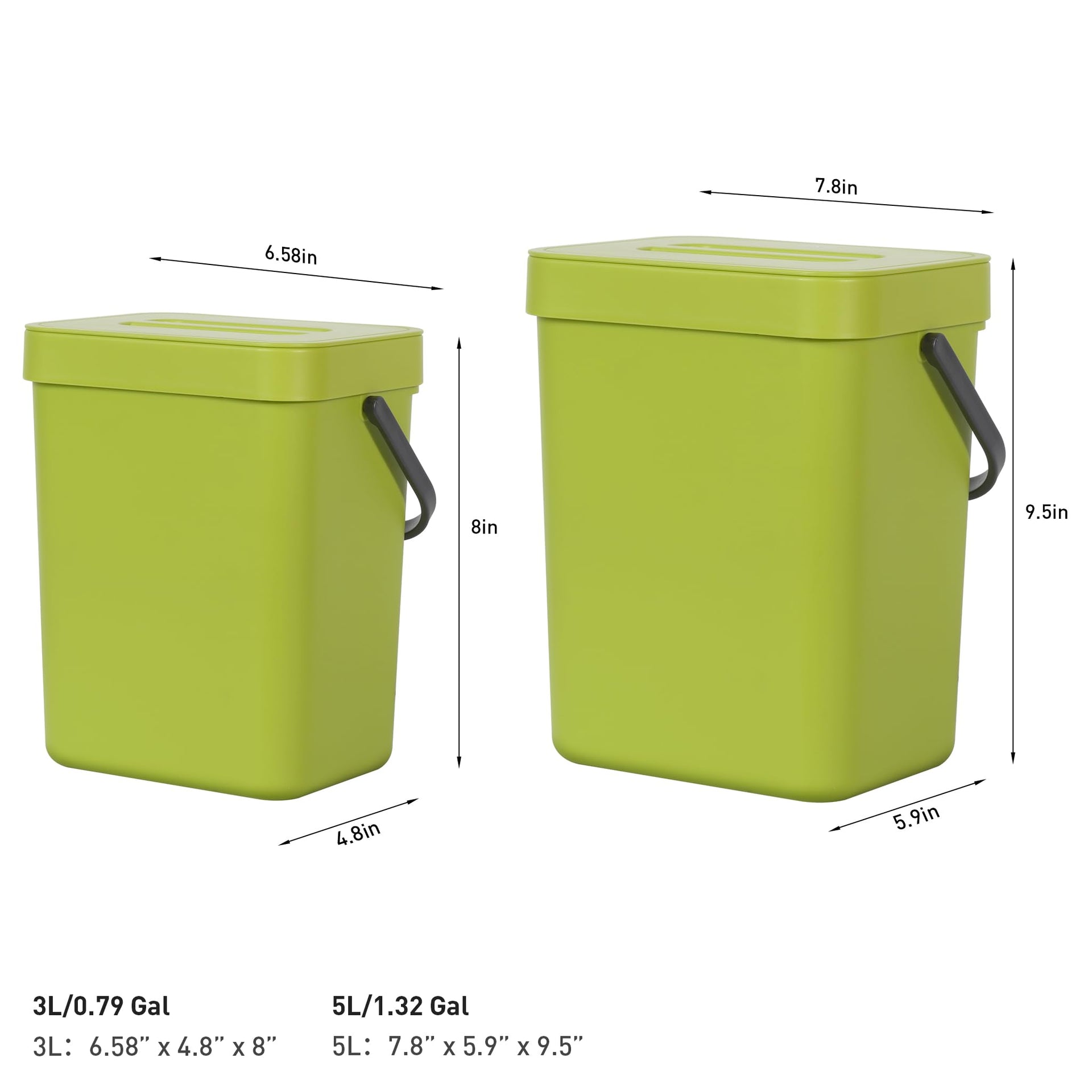 Puro Wall Mounted Trash Can with Lid
