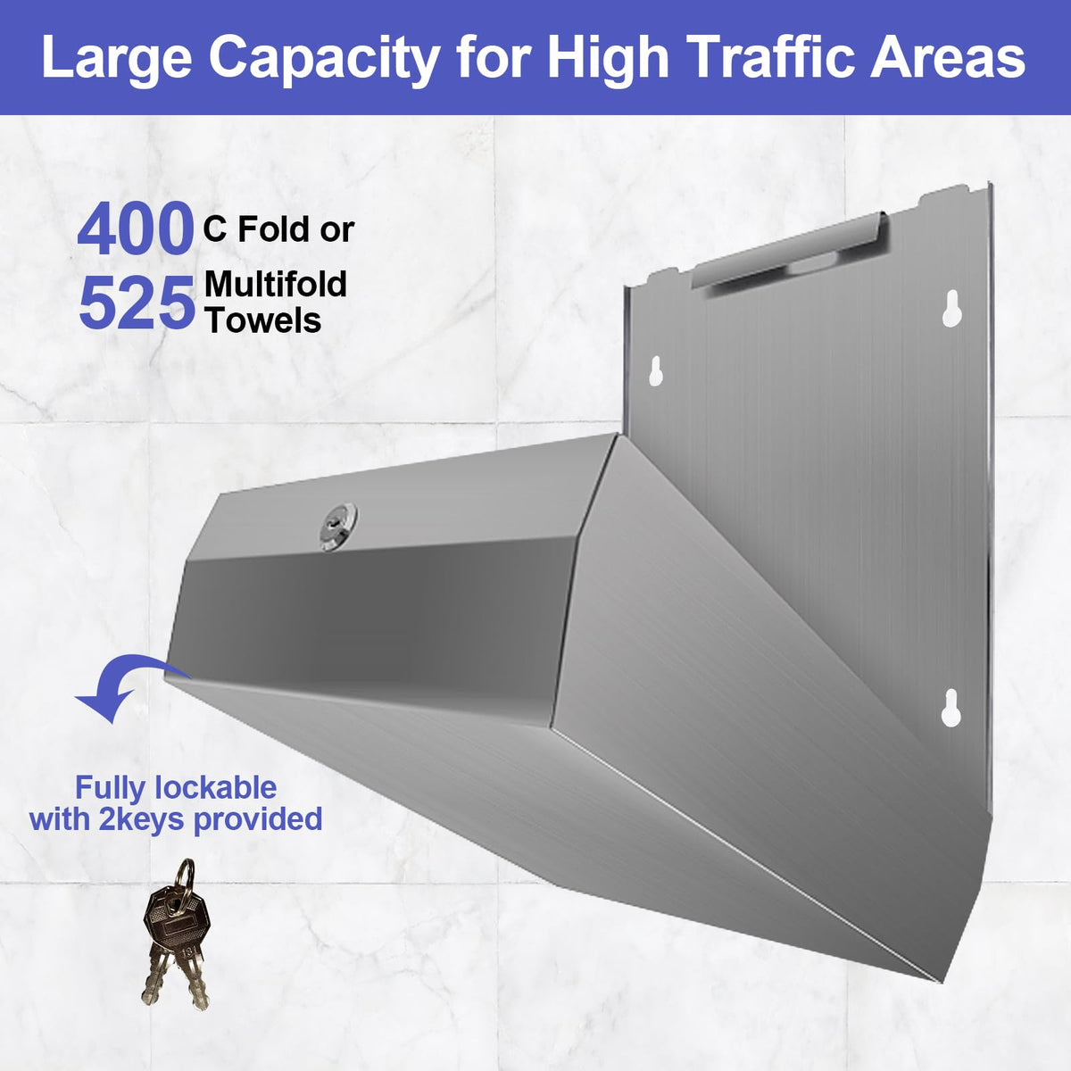 Paper Towel Dispenser Wall Mount (400 Count)