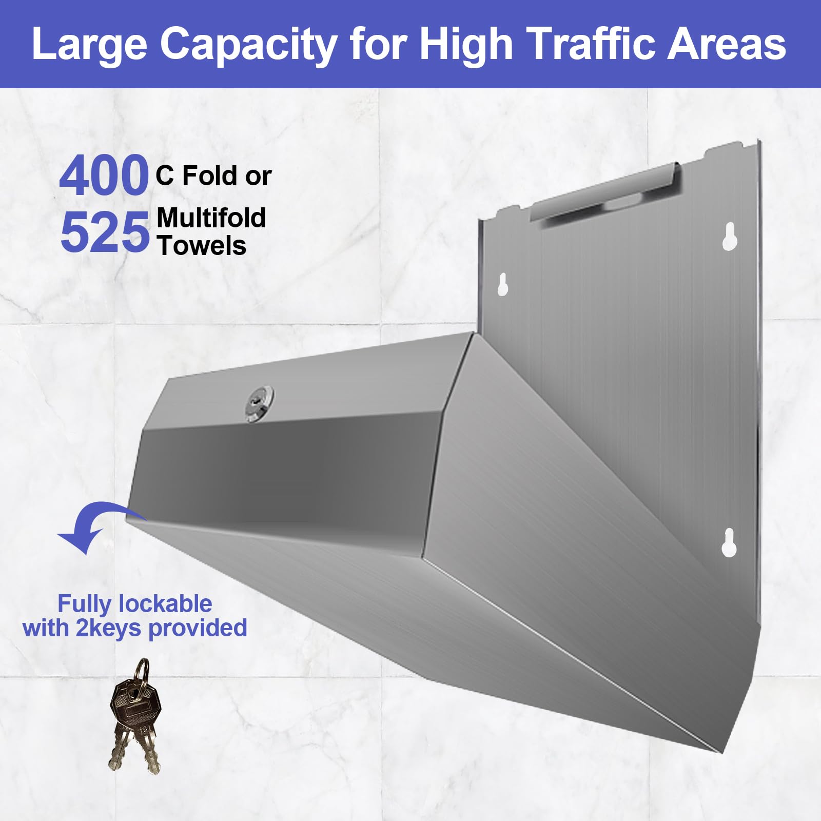 Paper Towel Dispenser Wall Mount (400 Count)