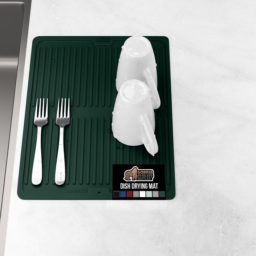 100% BPA Free Silicone Dish Drying Mat for Kitchen Counter