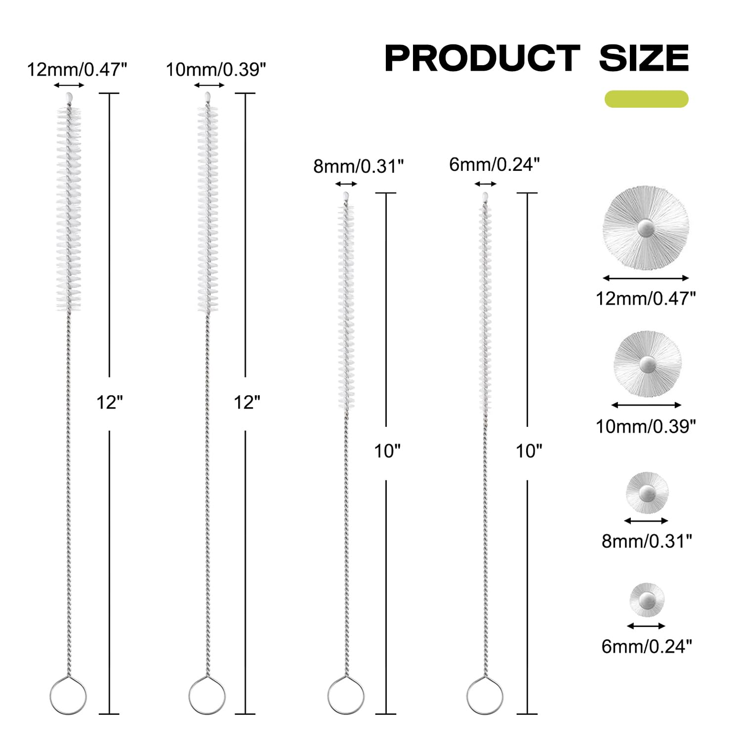 Reusable Straw Cleaner Brush Set (8 Count)