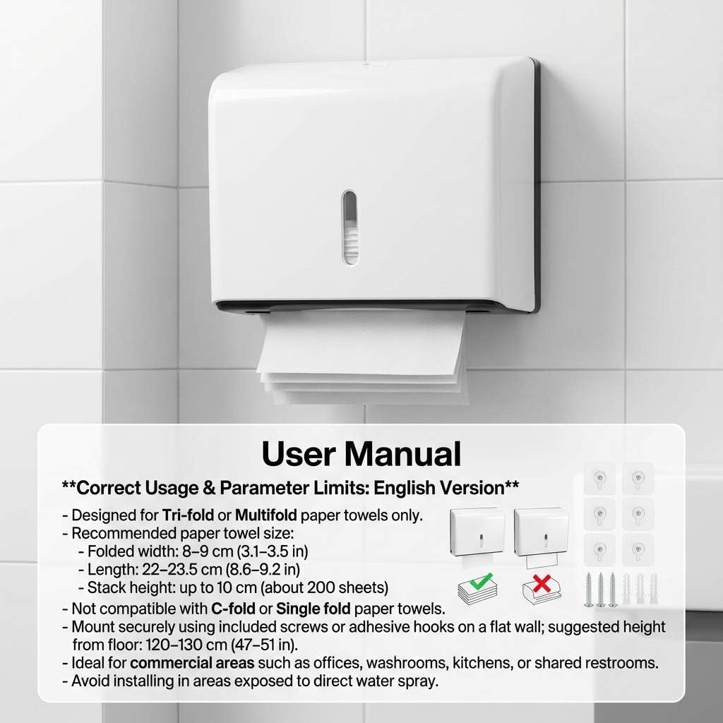 Wall Mount Paper Towel Dispenser 2 Pack (2 Count)