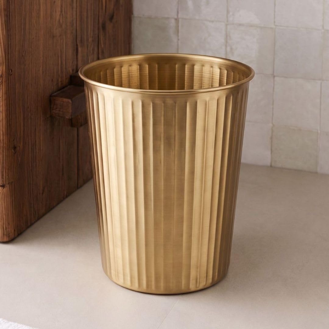 Metal Bathroom Trash Can