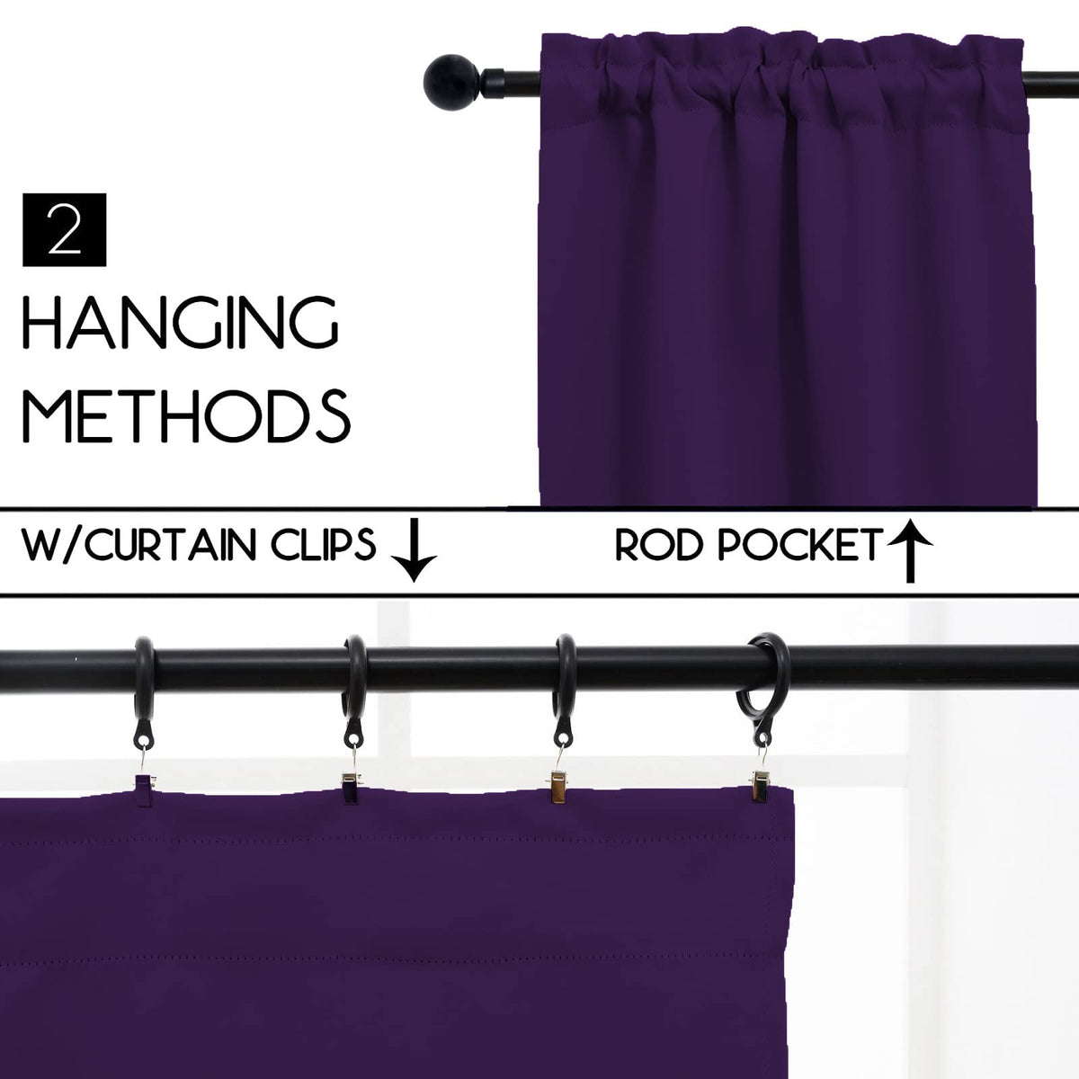 Rod Pocket Tier Curtain (2 Count)