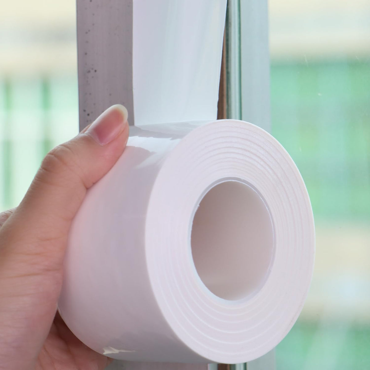 Window Insulation for Winter Weather Sealing Tape 2 Inch x 50 Yards Weather Stripping Residue Free Draft Isolation Sealing Film Tape for Shower Glass Gaps and Doors Windows (150 Foot)
