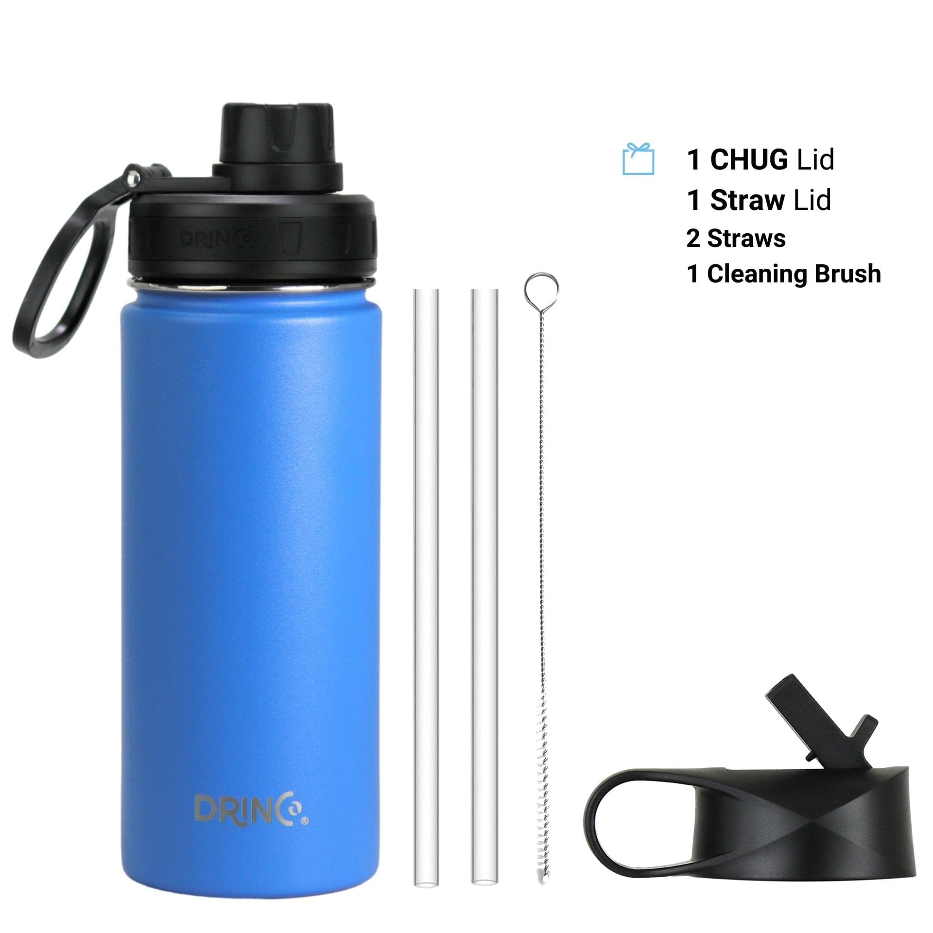 Stainless Steel Water Bottle Spout Lid Vacuum Insulated Double Wall Water Bottle Wide Mouth