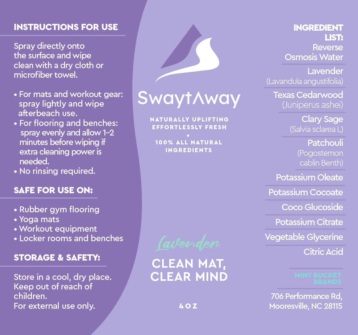 SwaytAway Fitness Mat Mist (8 Fl Oz)