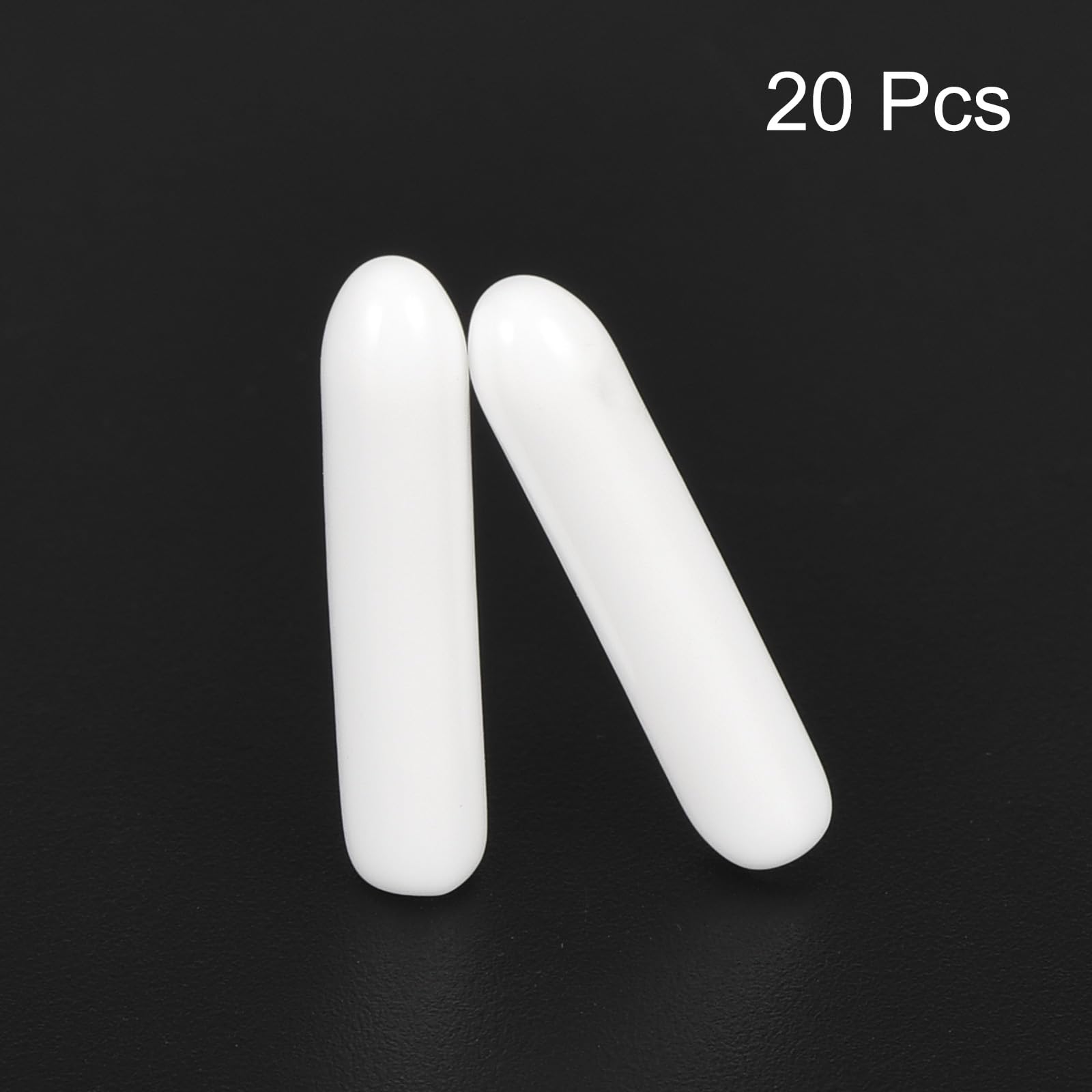 20pcs Rubber End Caps 2mm ID Vinyl Round End Cap Cover Screw Thread Protectors White