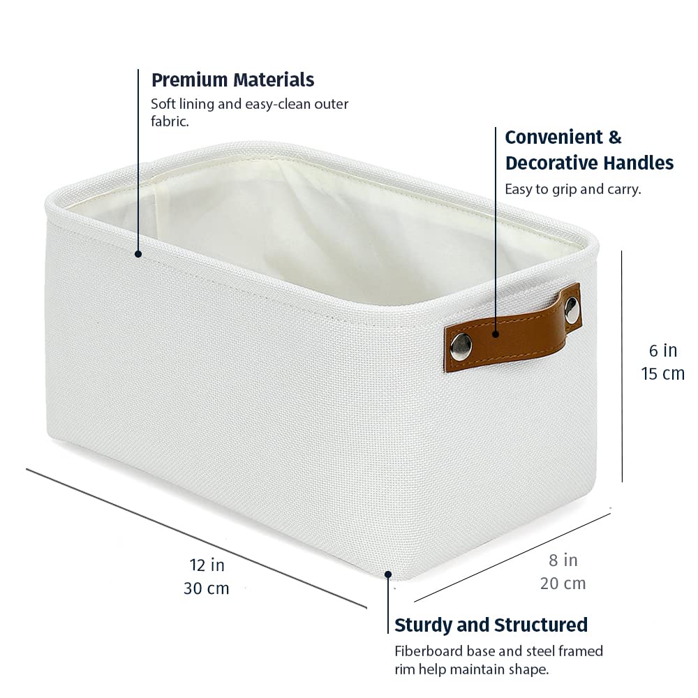 12x8in Canvas Storage Baskets (6 Count)