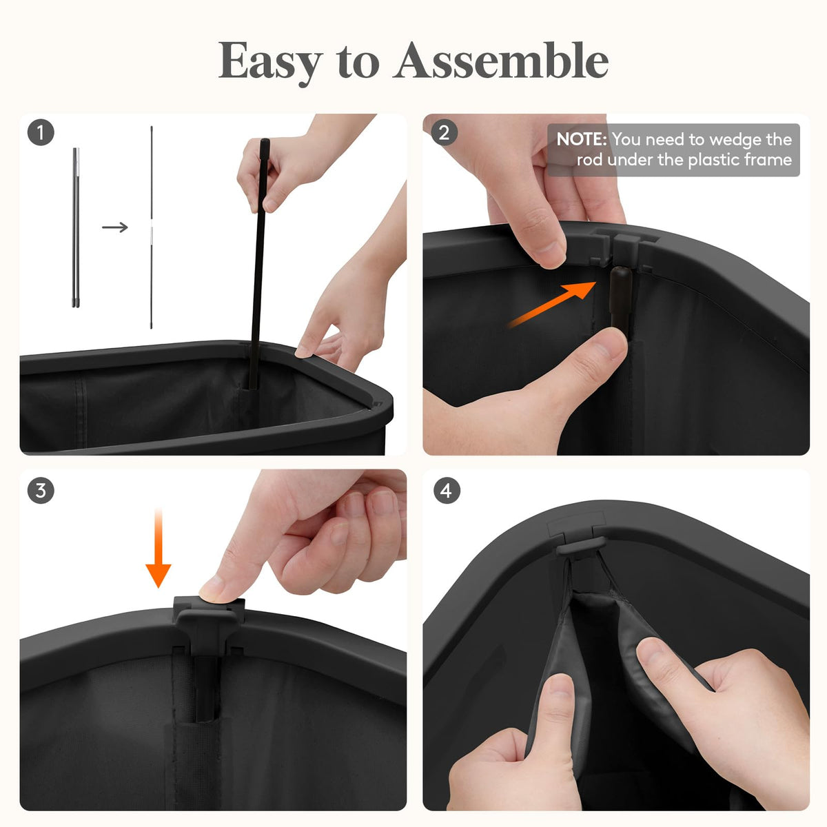 Slim Laundry Basket with Lid and Removable Bag