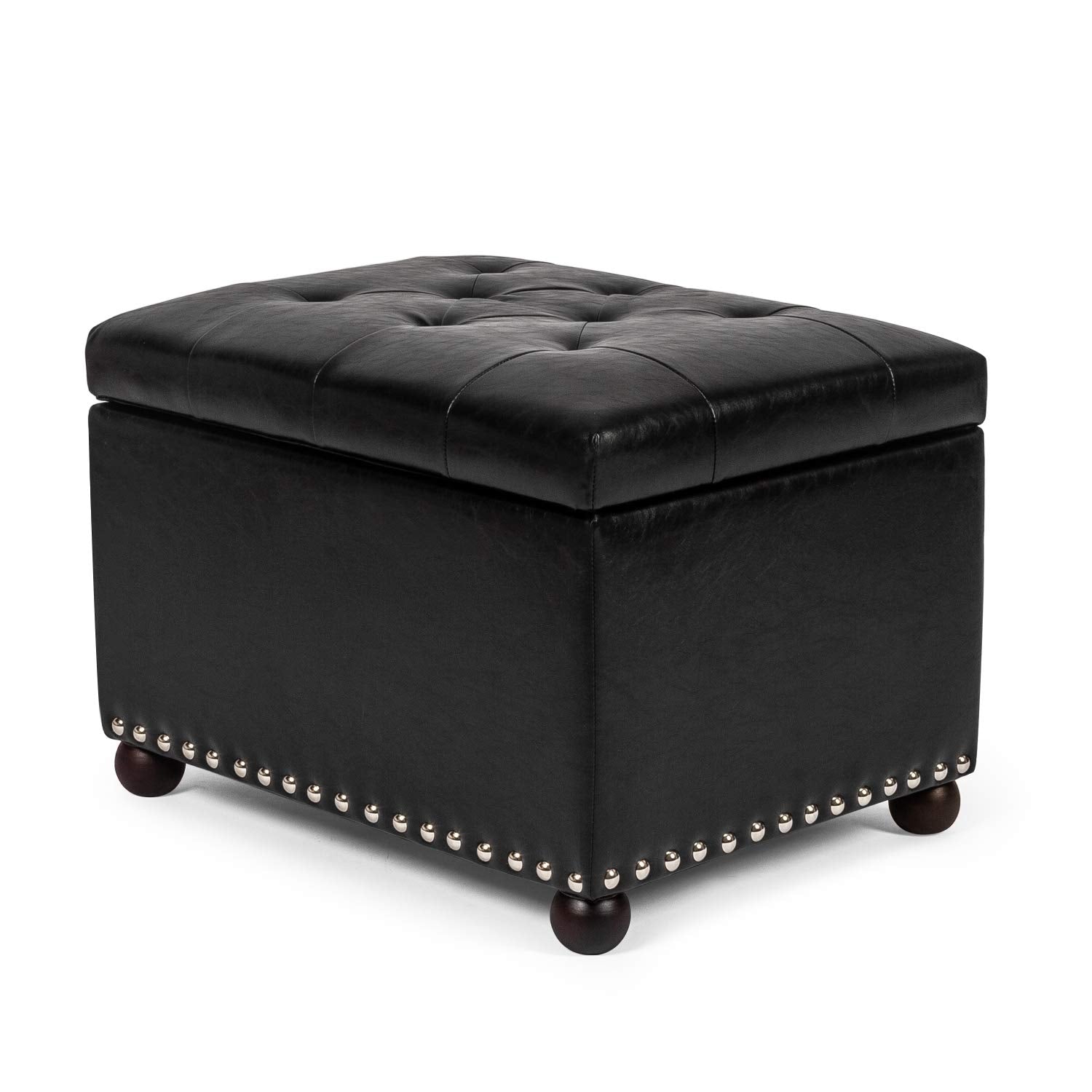 Leather Storage Ottoman