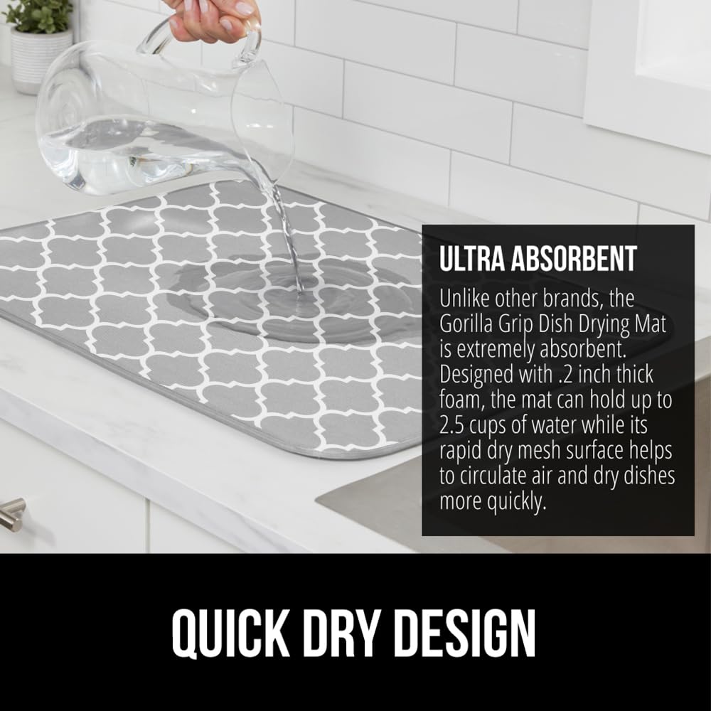 Ultra Water Absorbent Microfiber Dish Drying Mat