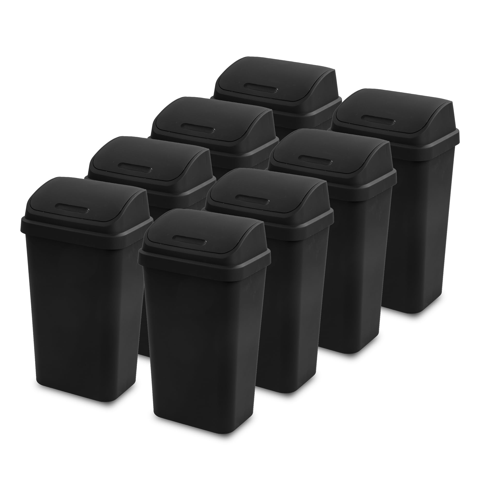 Swing Top Wastebasket (8 Count)
