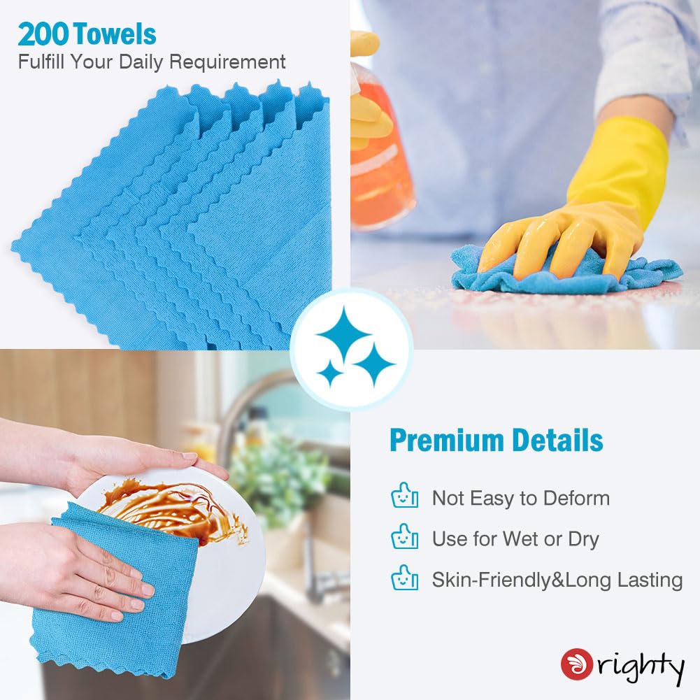 Microfiber Cleaning Cloth (200 Count)