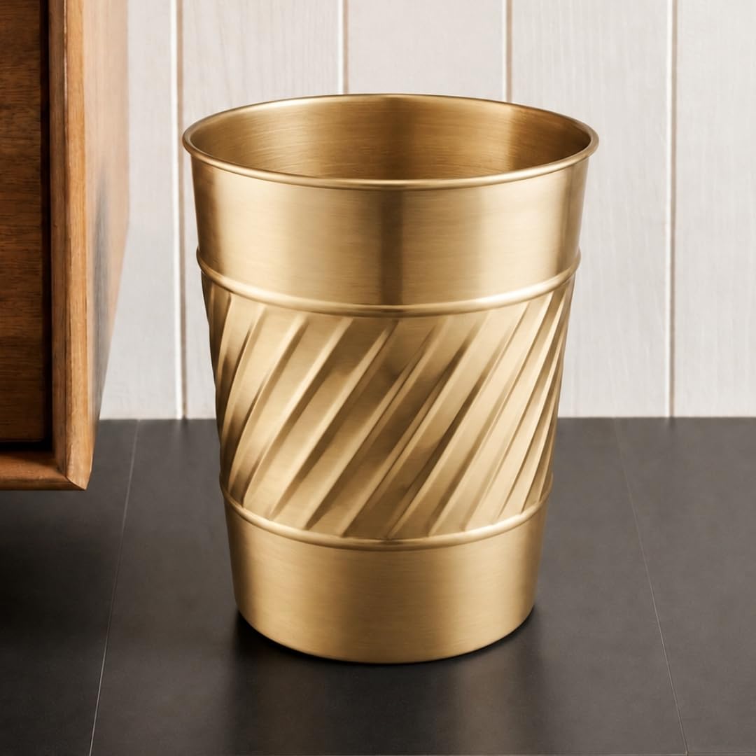 Metal Bathroom Trash Can