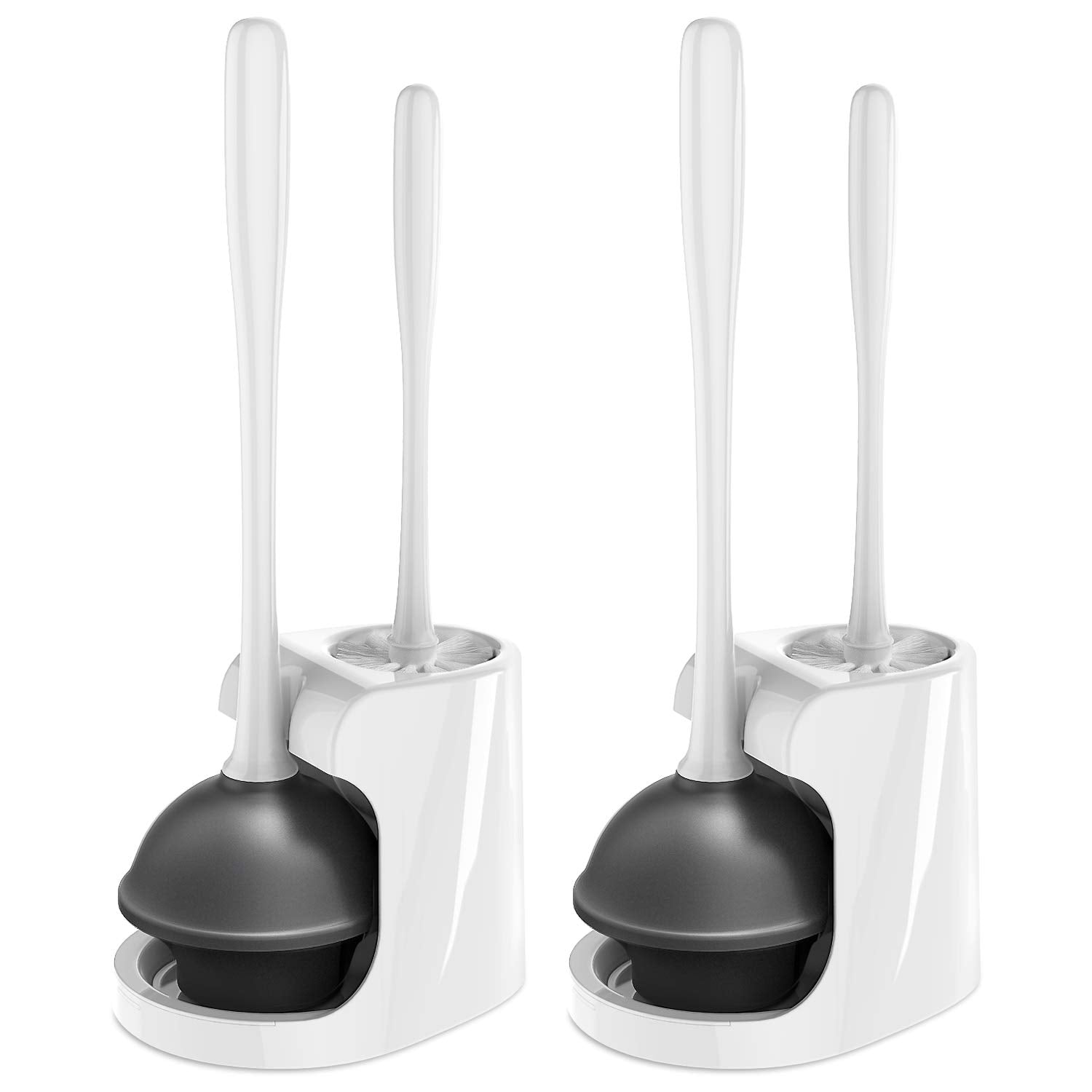 Toilet Plunger and Brush Combo for Toilet Cleaning (2 Count)
