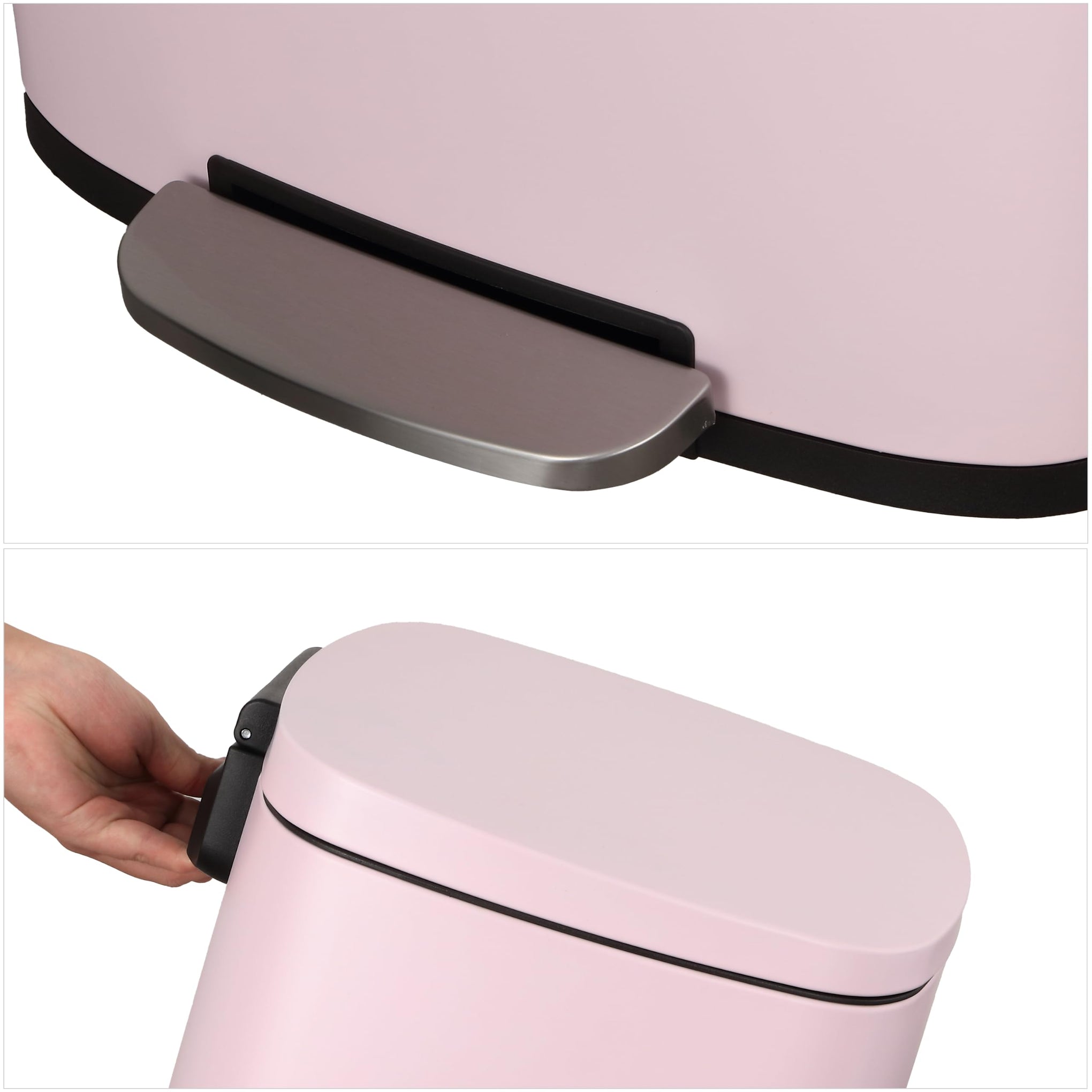 Connor 2 Piece Iron Trash Can (2 Count)
