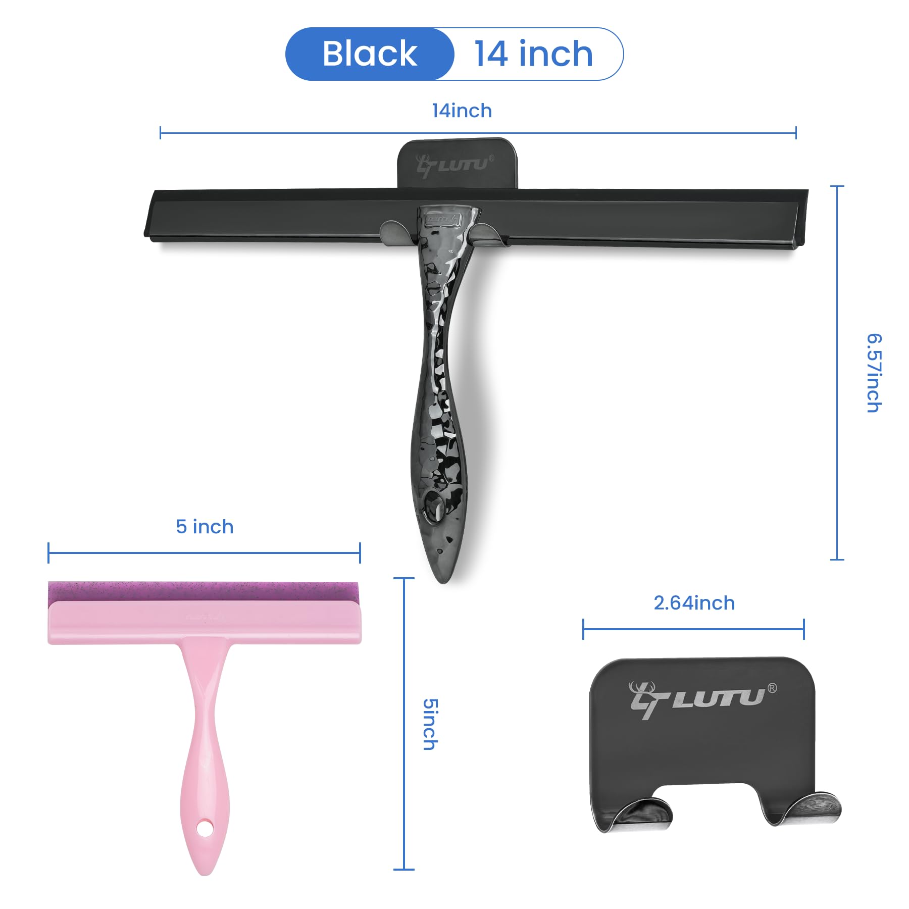 All Purpose Silicone Shower Squeegee for Shower Glass Door