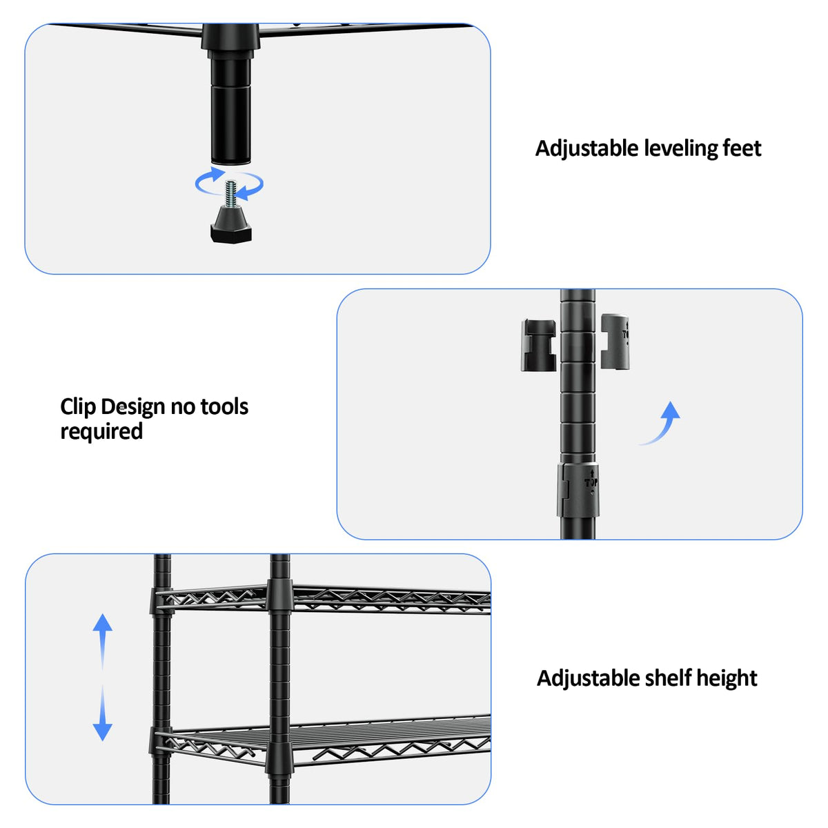 5 Tier Metal Shelving Unit