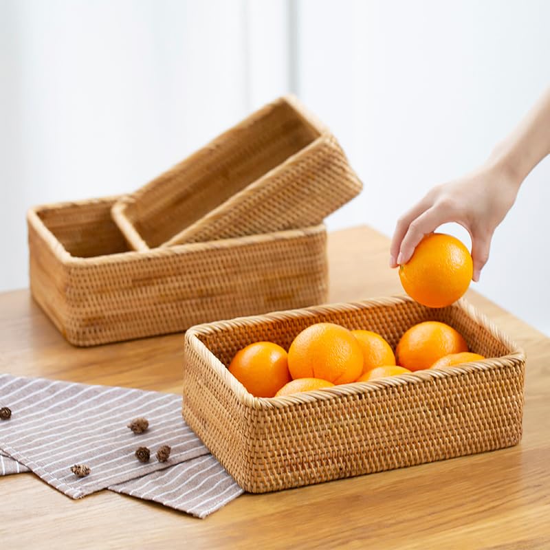 Rattan Storage Baskets (3 Count)