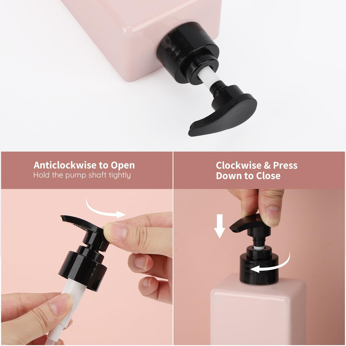 Refillable Shampoo and Conditioner Bottles (3 Count)