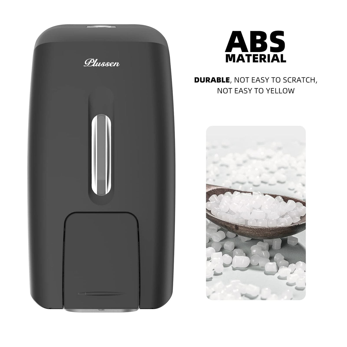 Soap Dispenser Wall Mount Adhesive Commercial Soap Dispenser 800ml No Drill Hand Sanitizer Dispenser for Bathroom Support Liquid and Gel