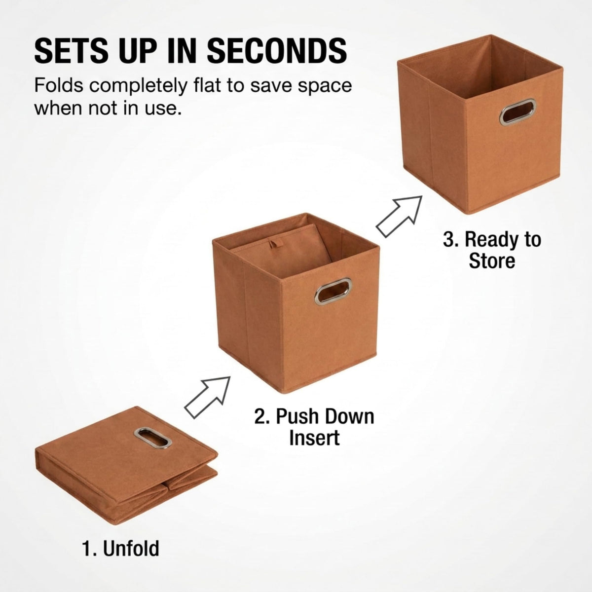 Fabric Storage Bins 6 Piece Set