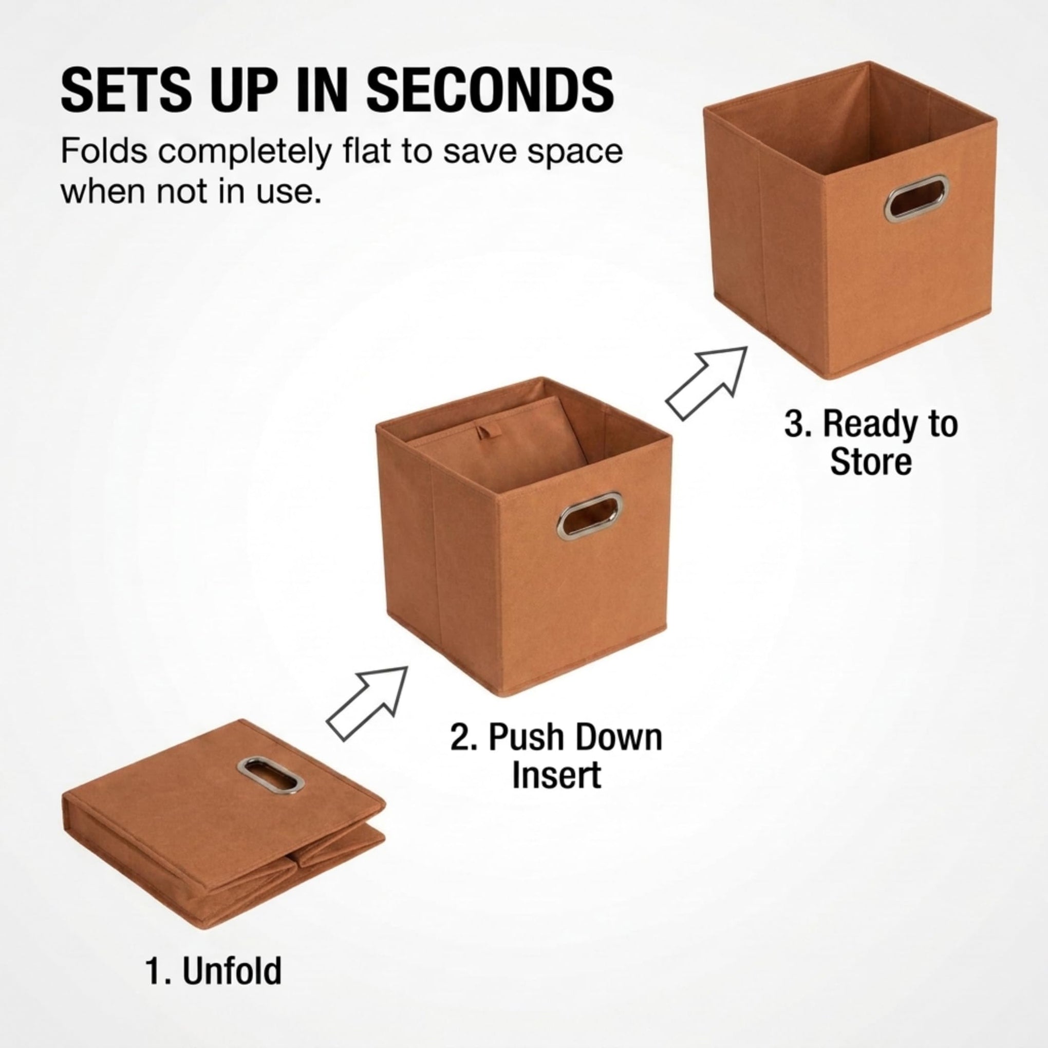 Fabric Storage Bins 6 Piece Set