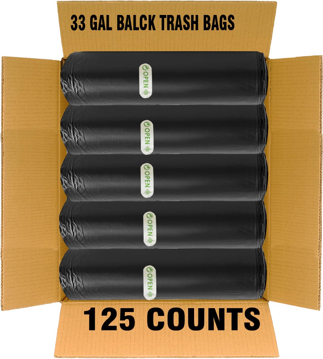 33 Gallon Trash Bags (125 Count)