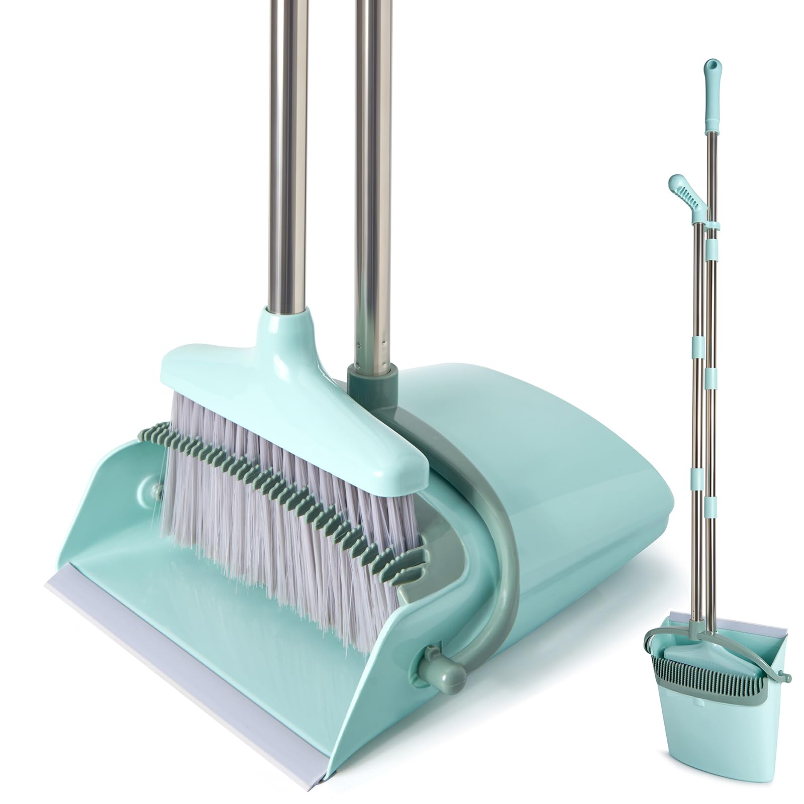 Broom and Dustpan Set with Cleaning Teeth