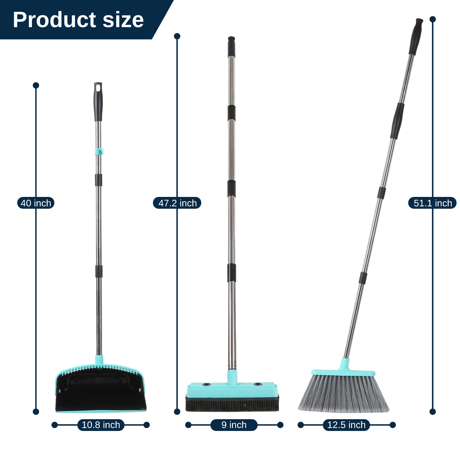 Broom with Dustpan Combo Set