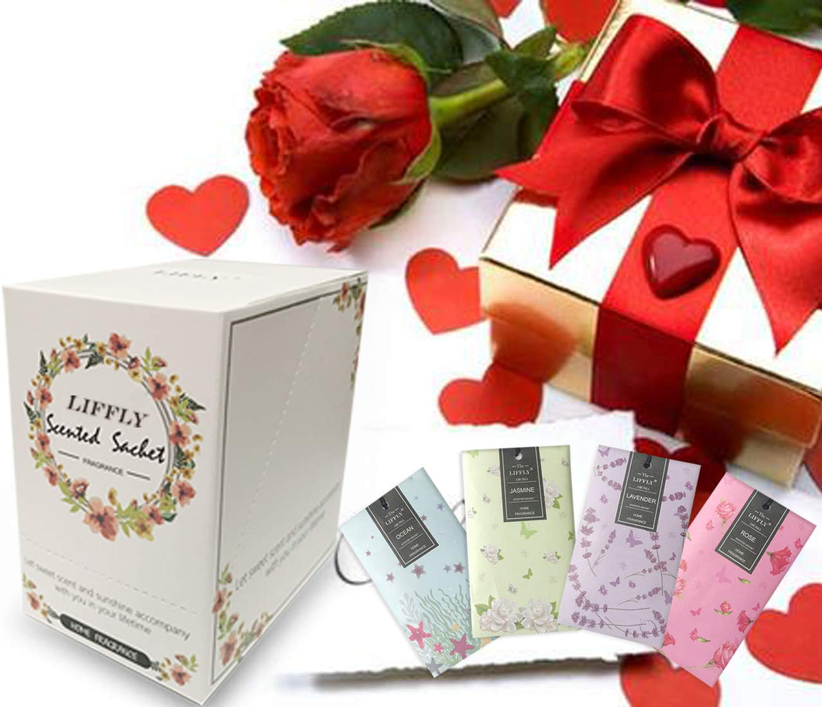 14 Packs Jasmine Scented Sachets Bags for Drawers and Closets Home Fragrance Gift