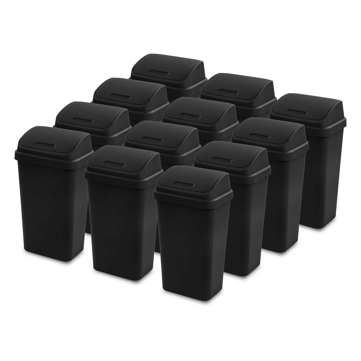 Swing Top Wastebasket (12 Count)