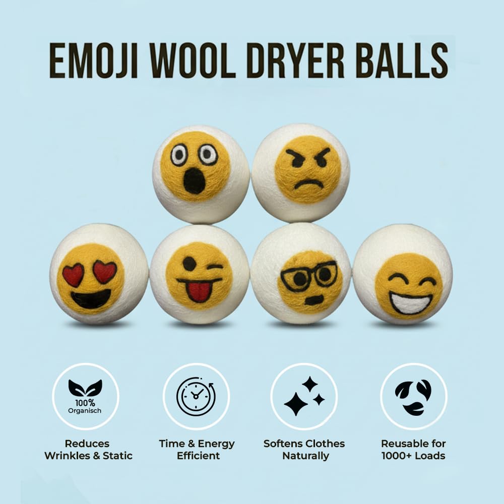 Quality Wool Dryer Balls (6 Count)