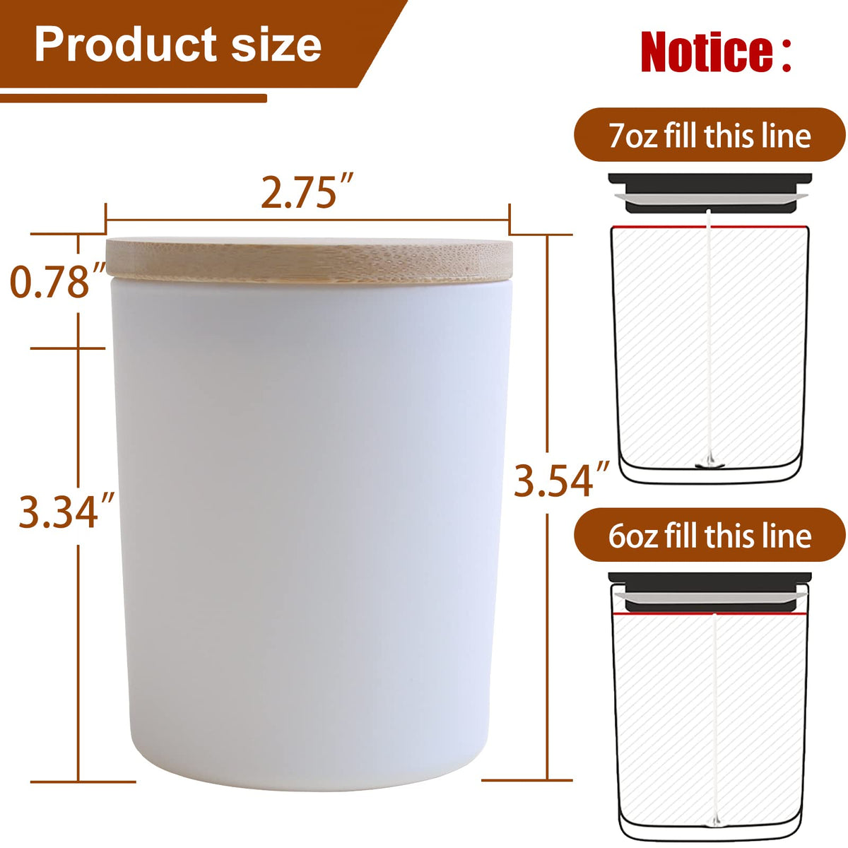 15 Pack 7 OZ Colorful Candle Jars with Bamboo Lids (15 Count)