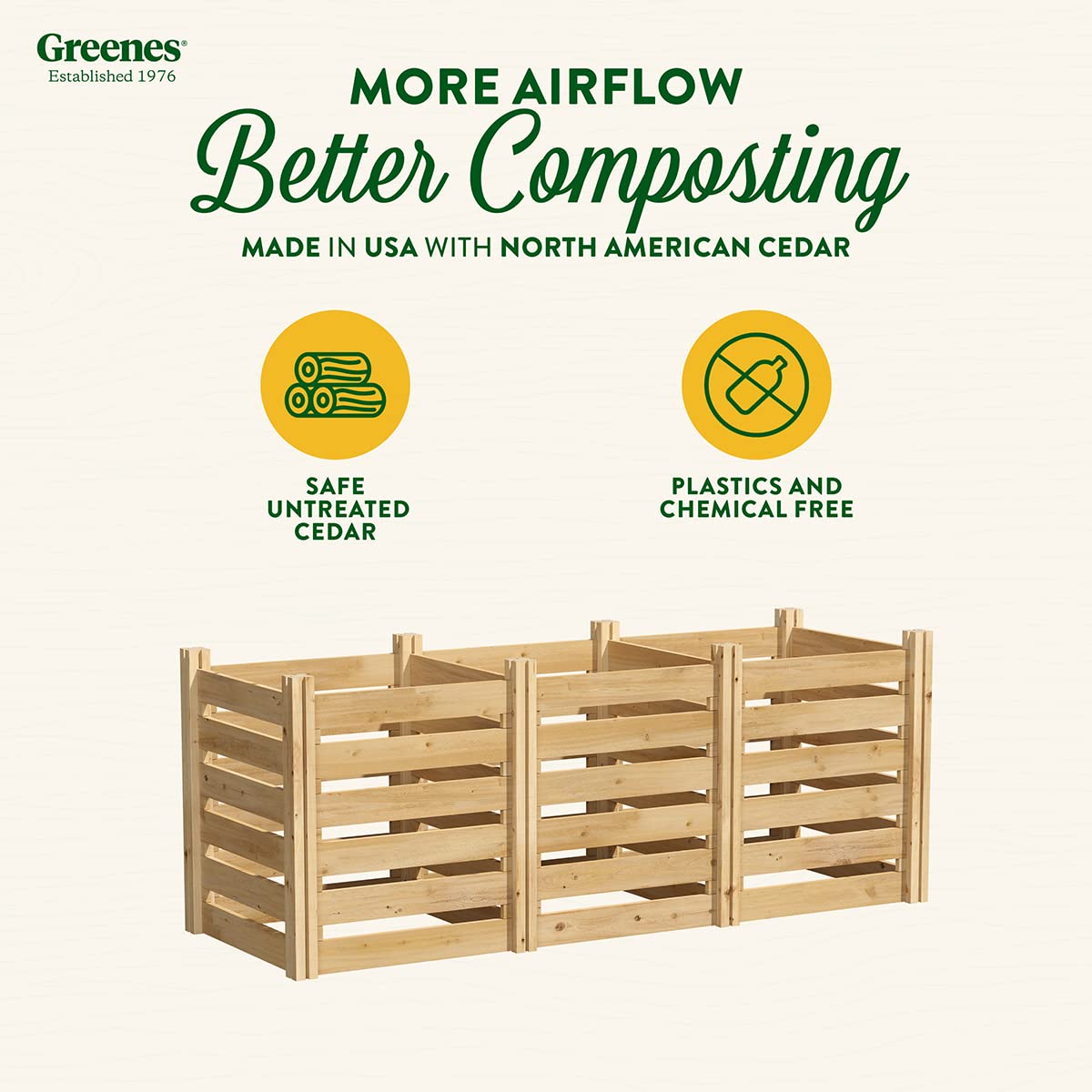 Premium Cedar Wood Composter