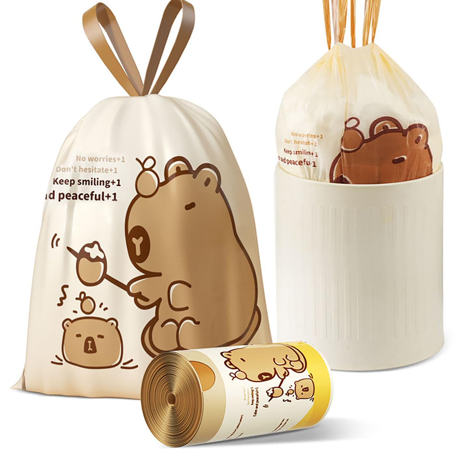 8 Gallon Trash Bags with Capybara Printed (50 Count)
