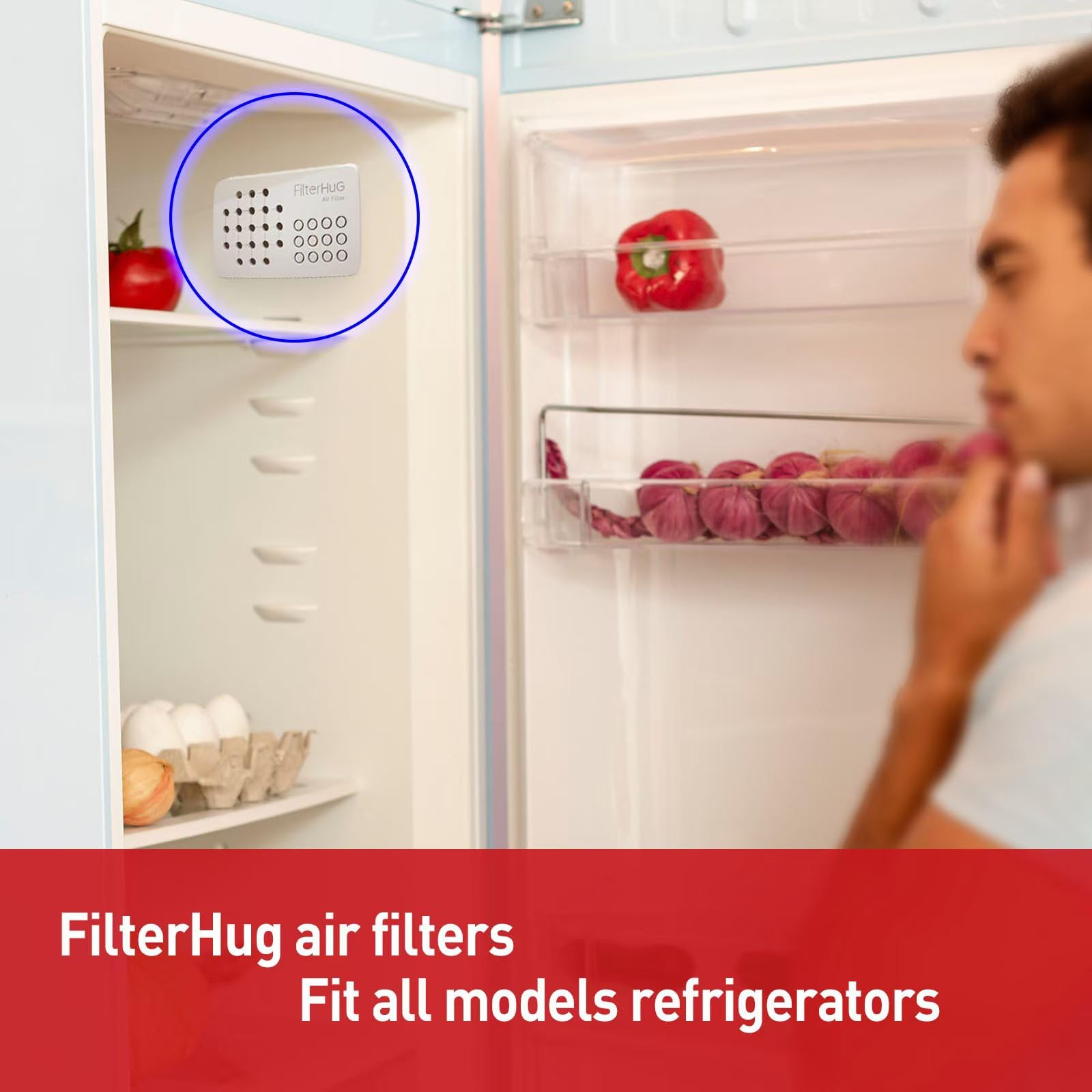 2Pack Premium Fridge Deodorizer & Odor Eliminator with Special Activated Carbon Fiber