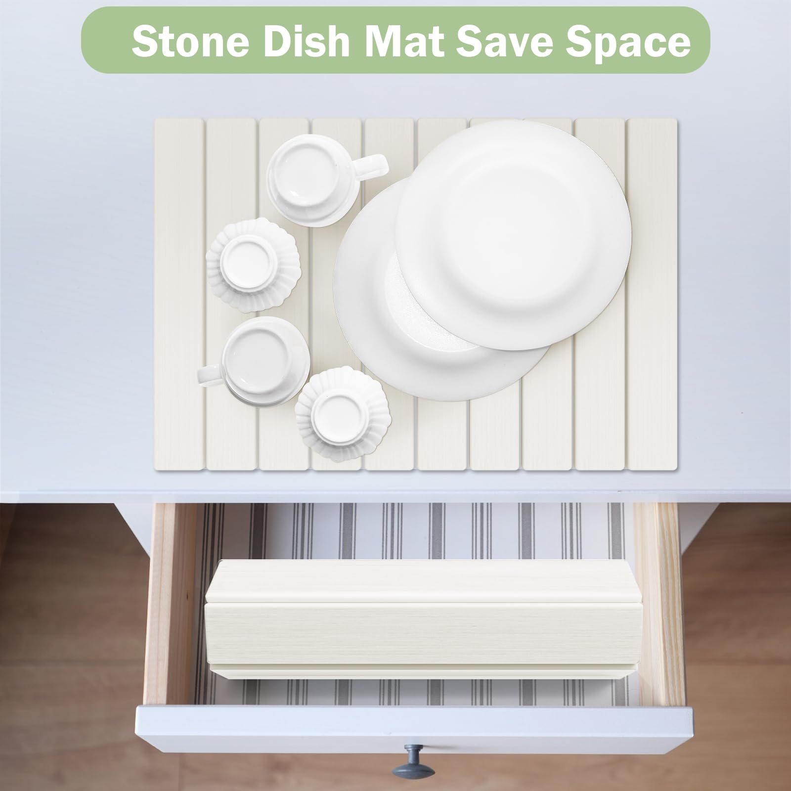 Stone Dish Drying Mat for Kitchen Counter