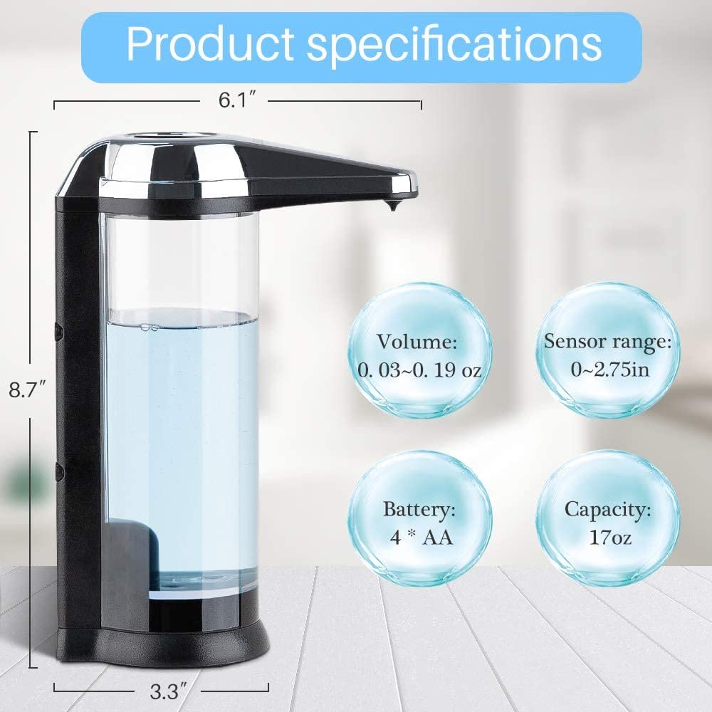 17oz Automatic Liquid Soap Dispenser (2 Count)