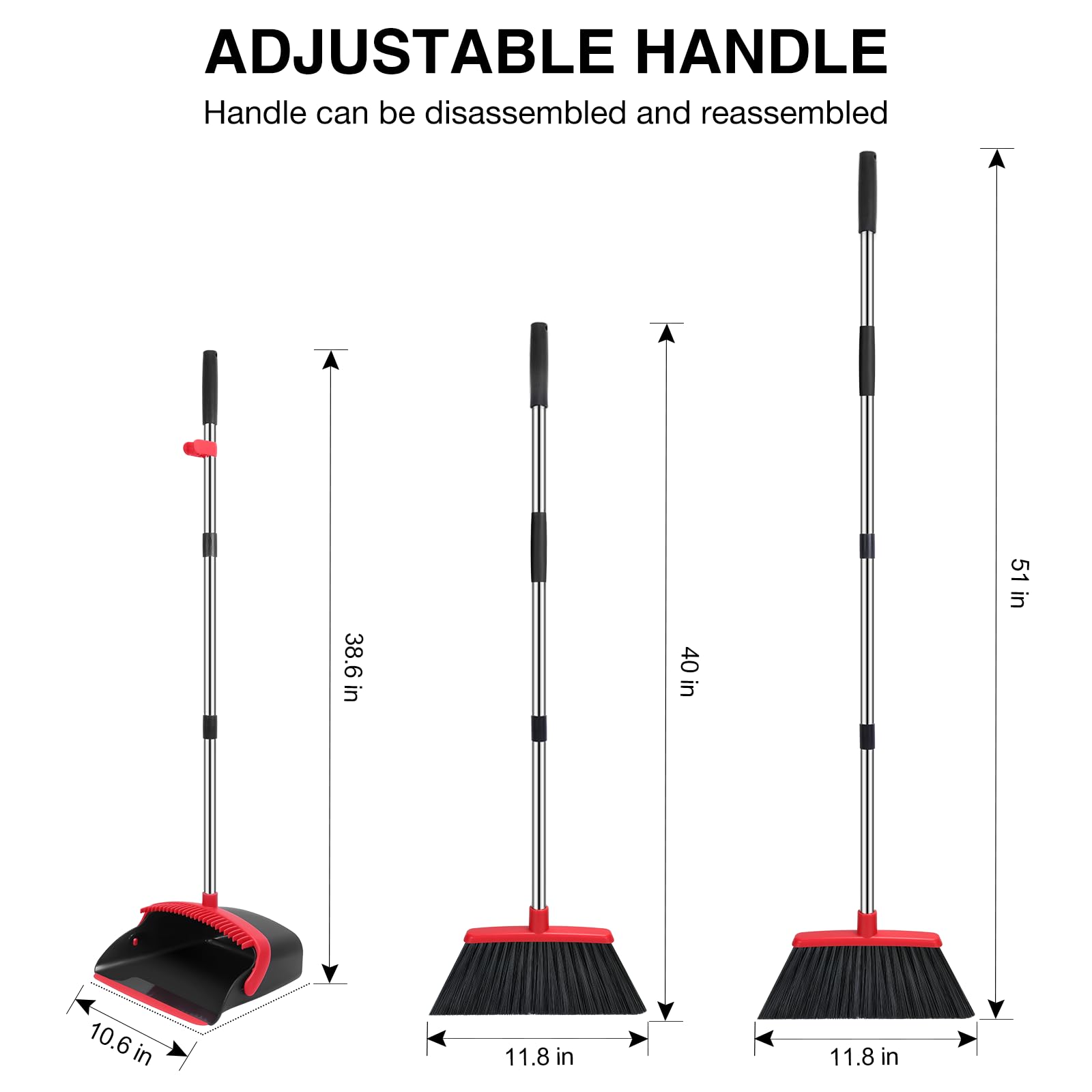 Broom and Dustpan Set (4 Count)