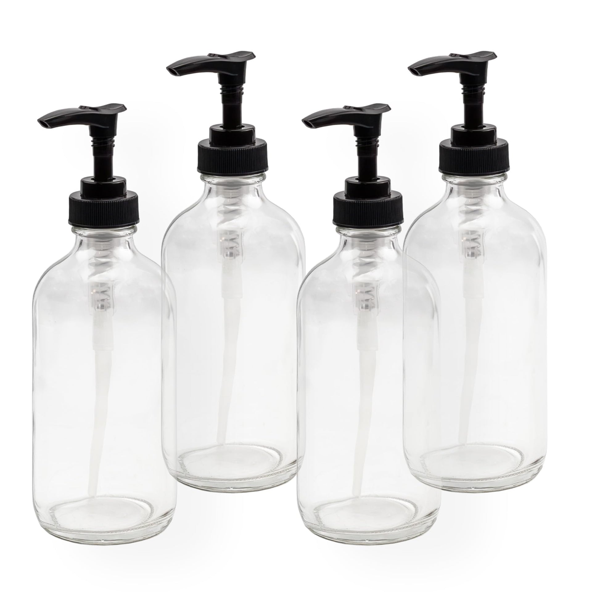 8oz Clear Glass Pump Bottles (32 Fl Oz)
