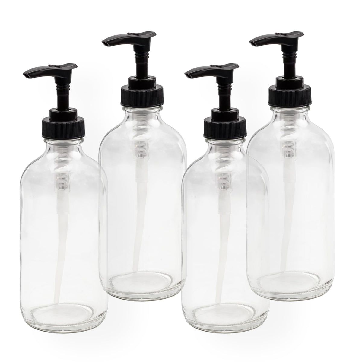 8oz Clear Glass Pump Bottles (32 Fl Oz)