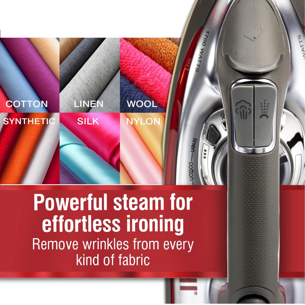 Iron for Clothes with Vertical Steam Burst