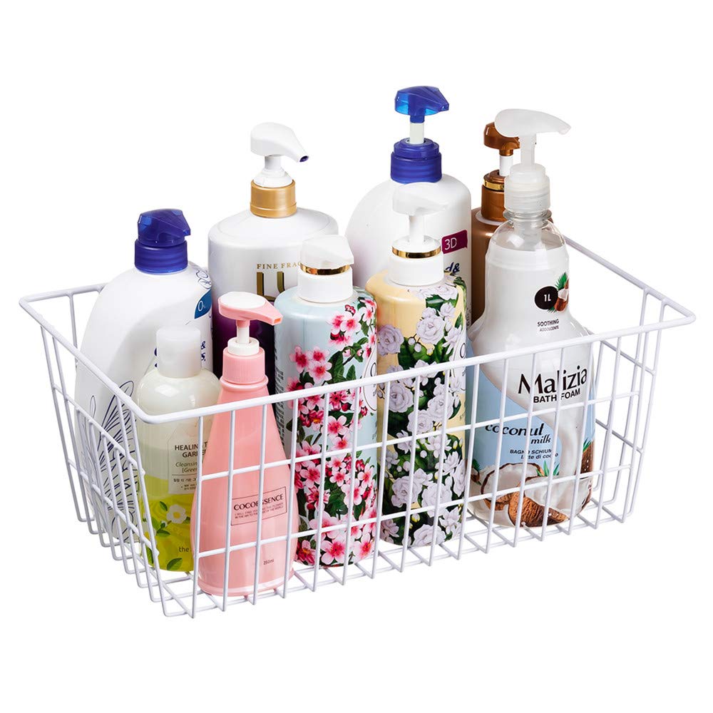 Wire Metal Baskets Freezer Baskets Farmhouse Organizer Storage Bins Large Organizer Bins for Shelf Storage (6 Count)