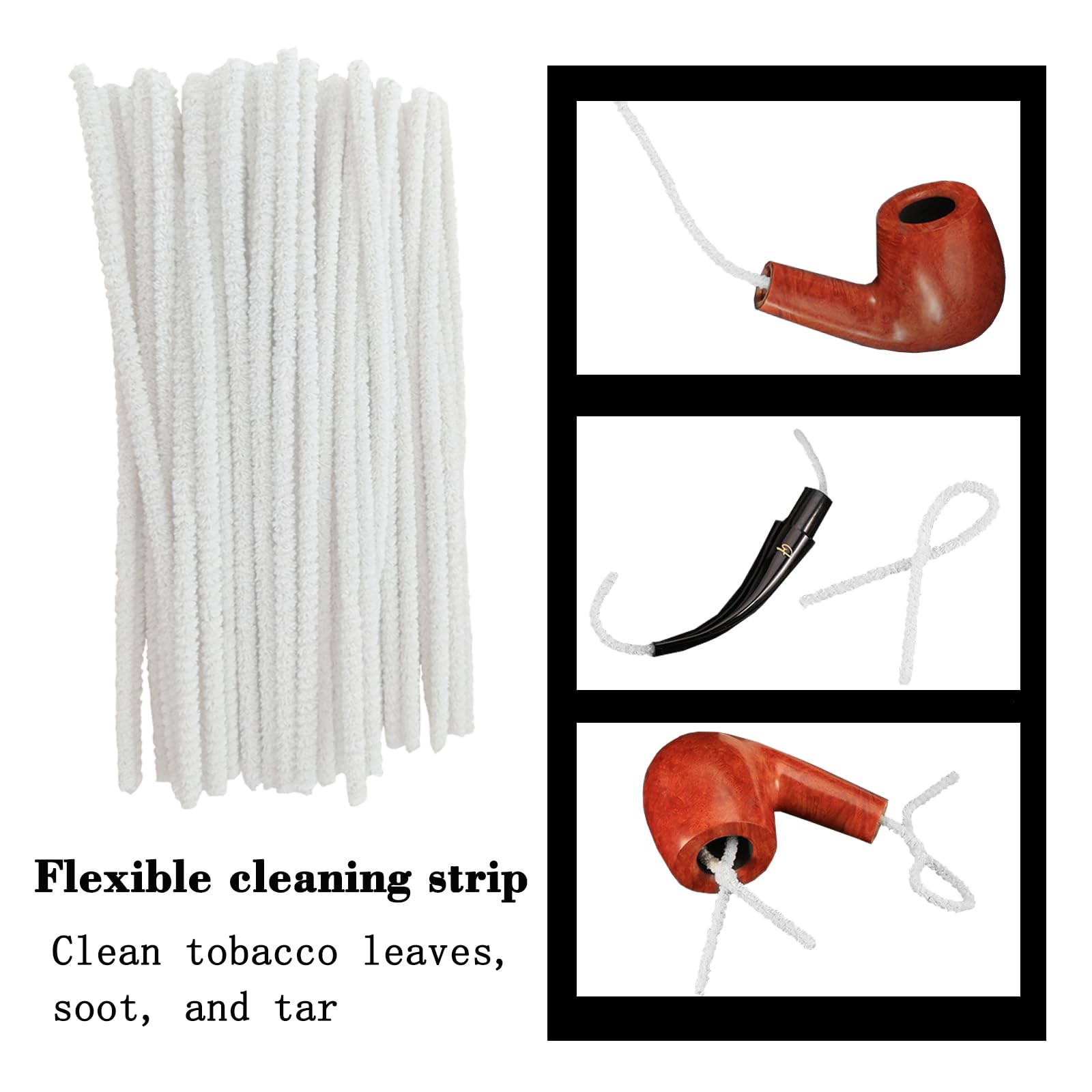 56 Pcs Pipe Cleaner Kit 50 Strips 1 Tamper Tool 5 Brushes Set (5 Count)