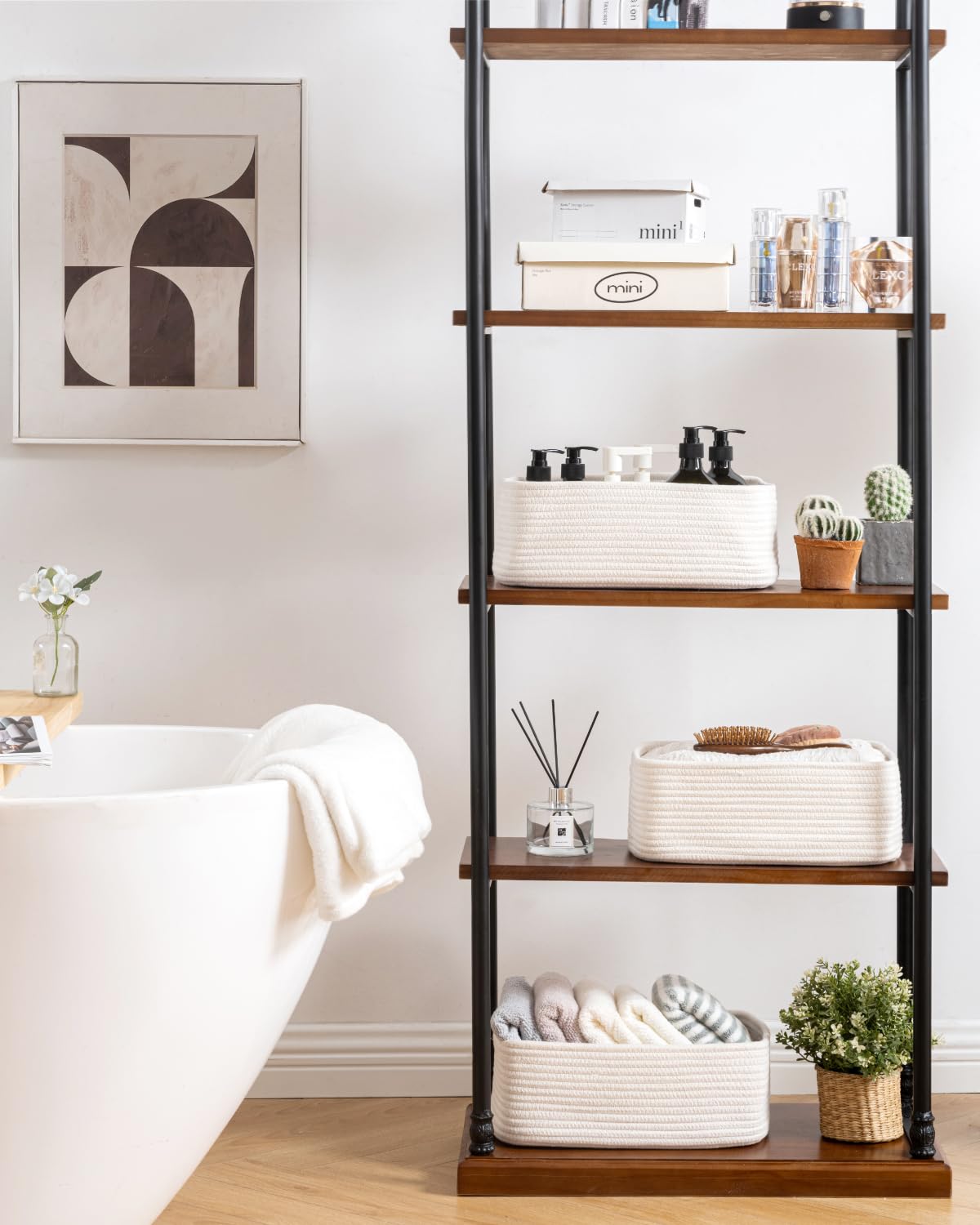 Small Woven Storage Basket for Organizing (3 Count)