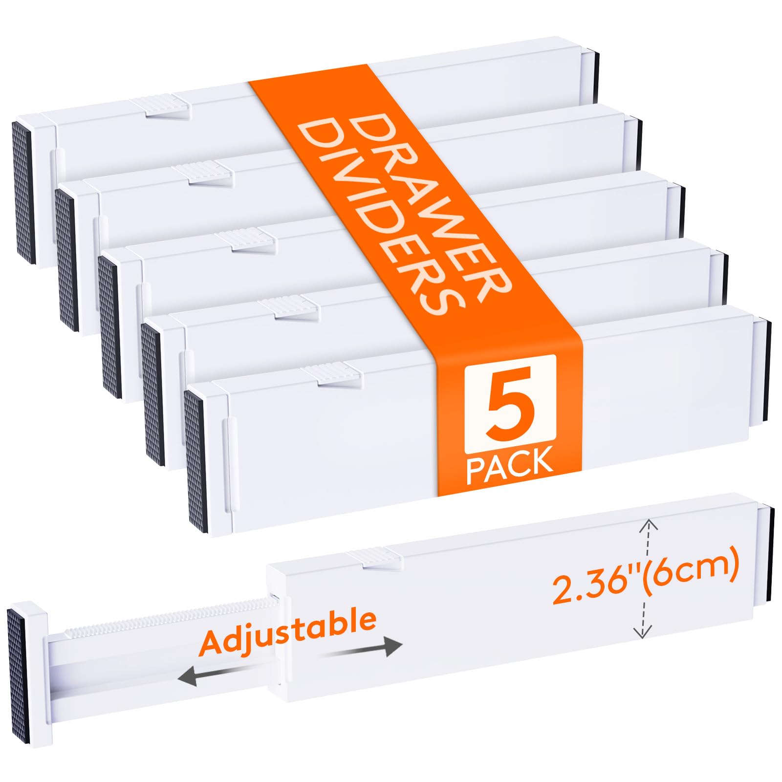 2.36" Upgrade Kitchen Drawer Dividers (5 Count)