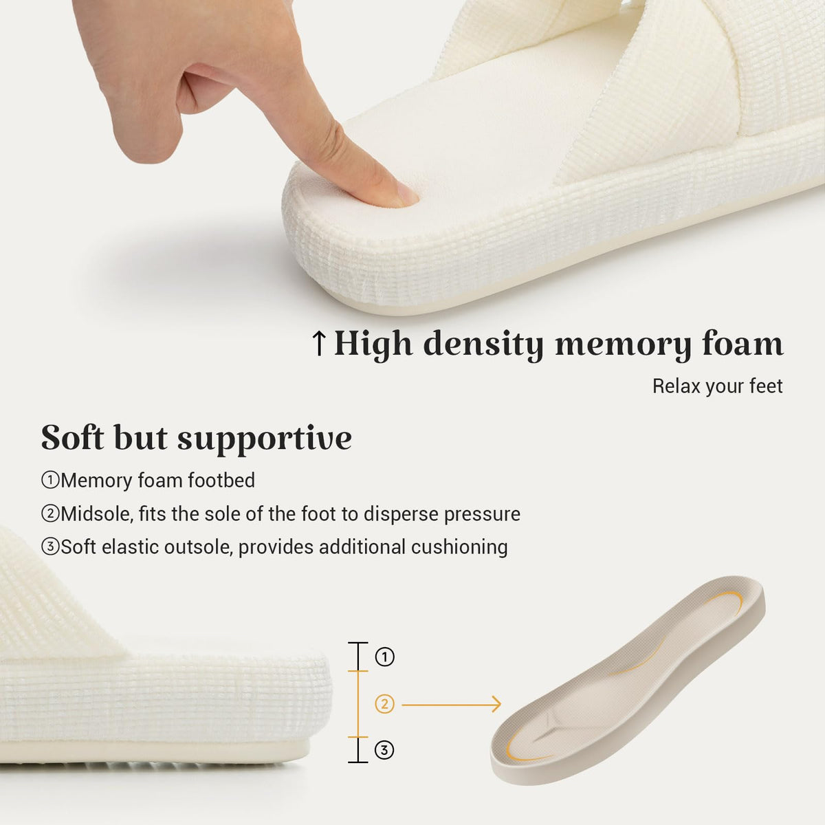 Slippers for Women Memory Foam House Bedroom Bow Crossbands Pearlescent Slipper Shoes Comfy Trendy Gift Slippers White Size 9 10 8.5